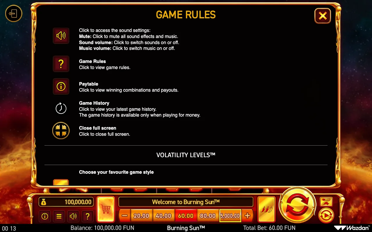Game rules, page 13 — Burning Sun
