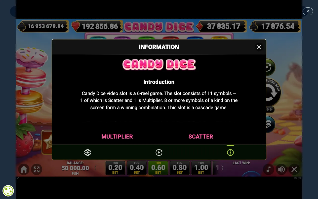 Game rules, page 1 — Candy Dice