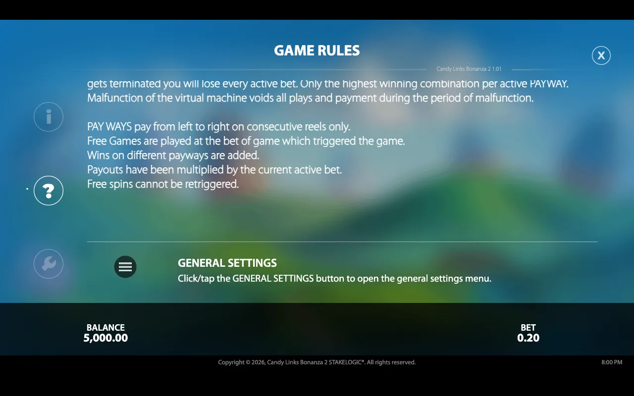 Game rules, page 3 — Candy Links Bonanza 2