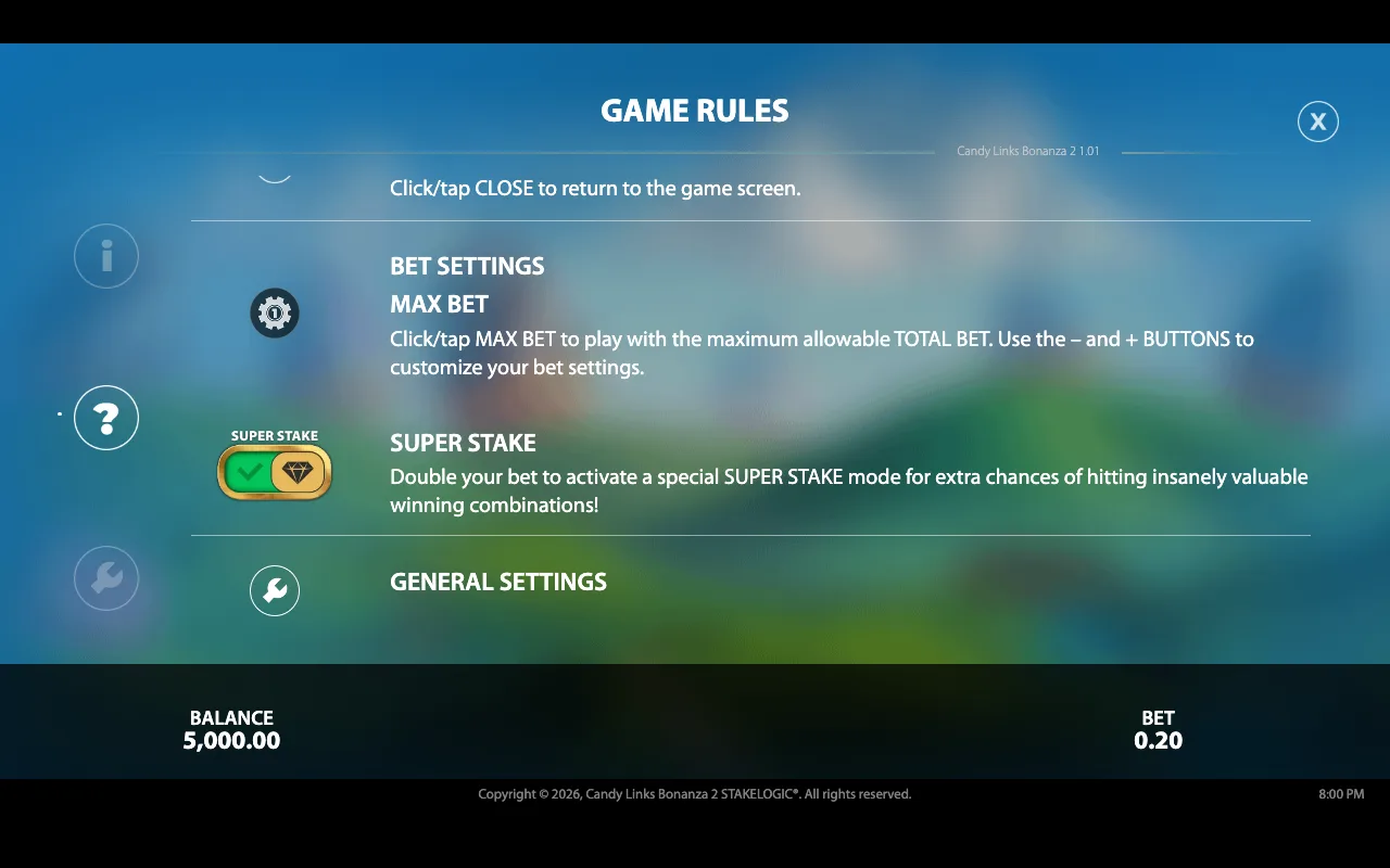 Game rules, page 5 — Candy Links Bonanza 2