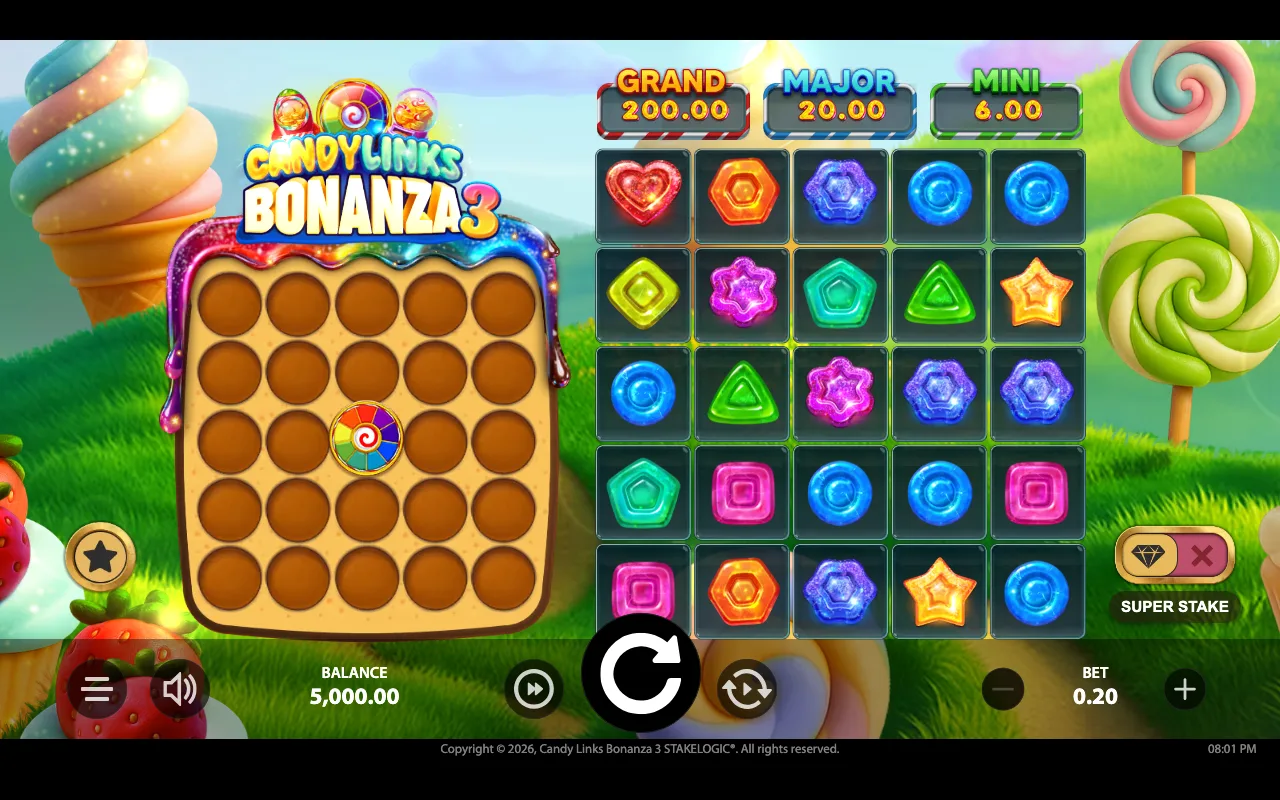 The base game — Candy Links Bonanza 3