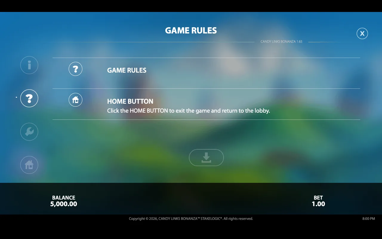 Game rules, page 4 — Candy Links Bonanza