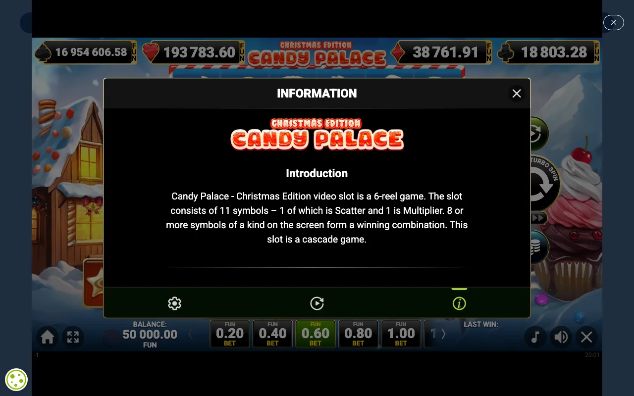 Game rules, page 1 — Candy Palace Christmas Edition