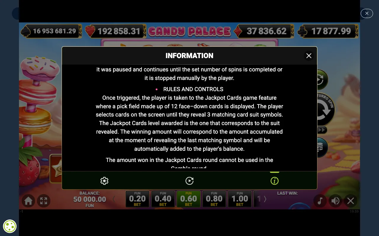 Game rules, page 4 — Candy Palace