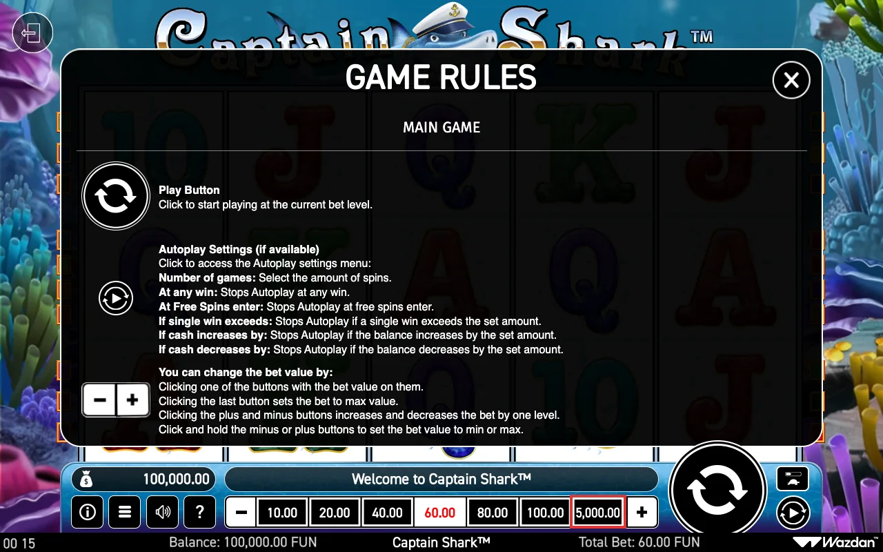 Game rules, page 5 — Captain Shark