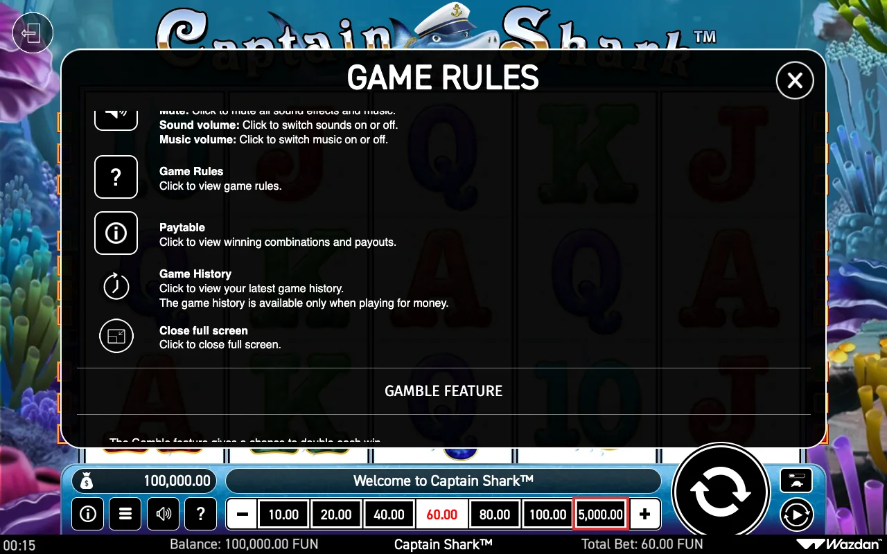 Game rules, page 6 — Captain Shark