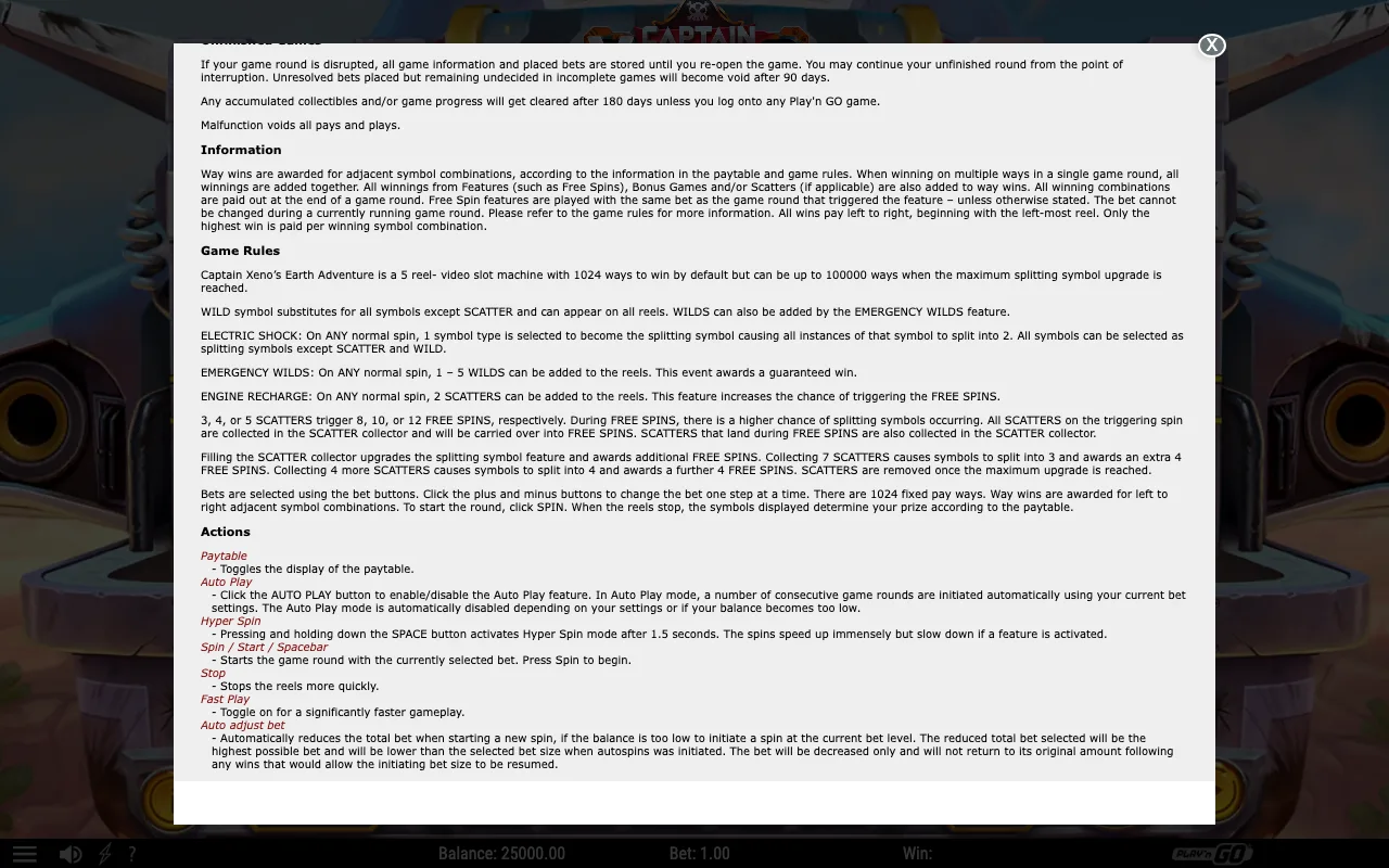 Game rules, page 2 — Captain Xeno's Earth Adventure