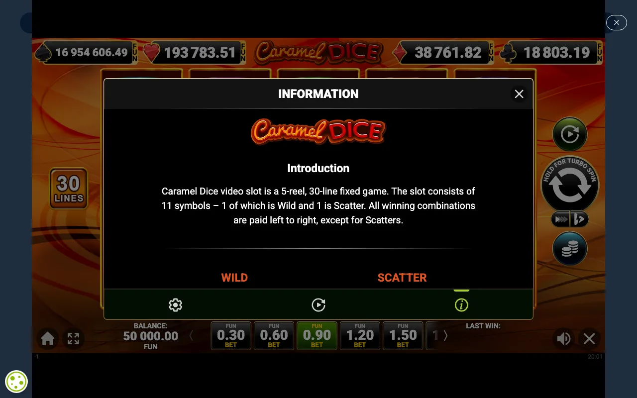 Game rules, page 1 — Caramel Dice