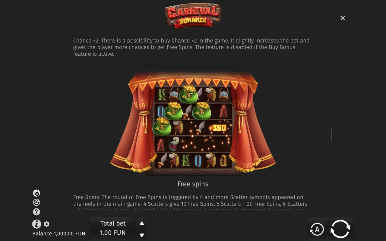 Game rules, page 3 — Carnival Bonanza