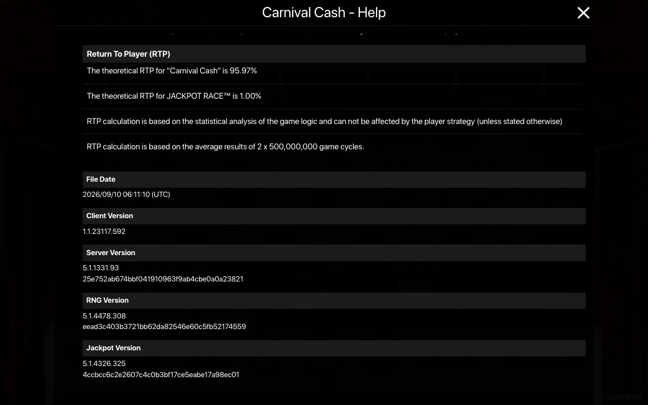 Game rules, page 2 — Carnival Cash