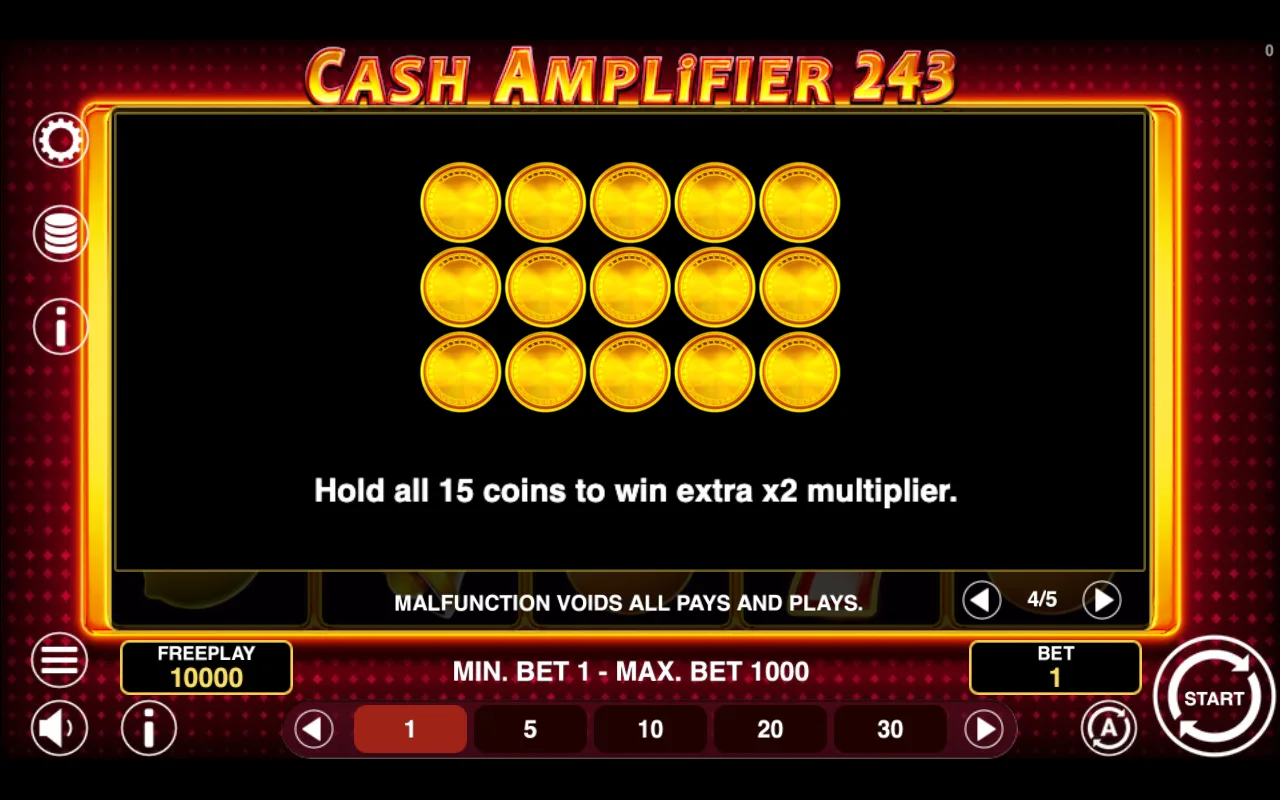 Game rules, page 4 — Cash Amplifier 243