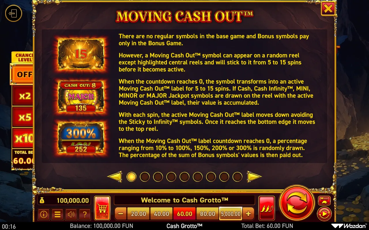 Game rules, page 1 — Cash Grotto