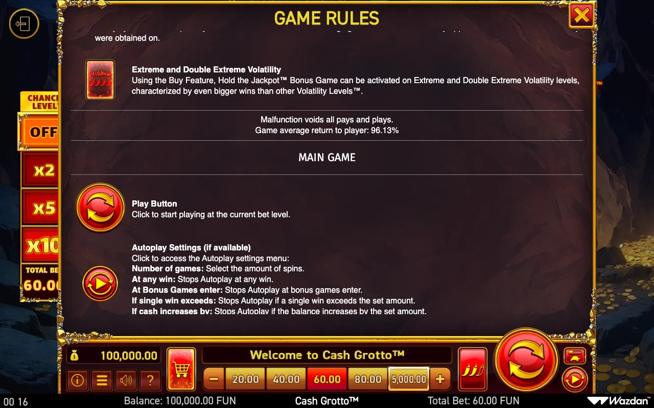 Game rules, page 12 — Cash Grotto