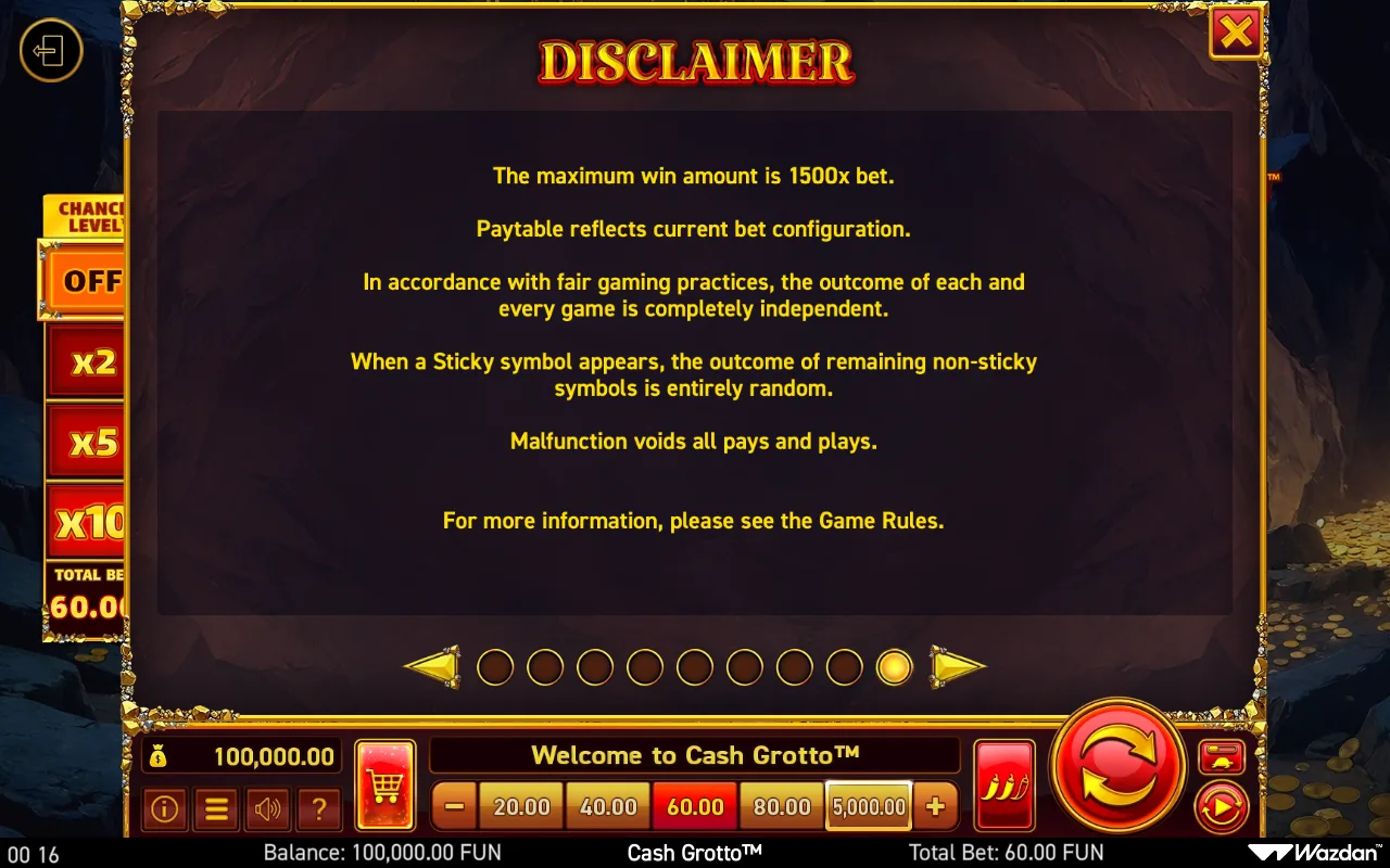 Game rules, page 9 — Cash Grotto