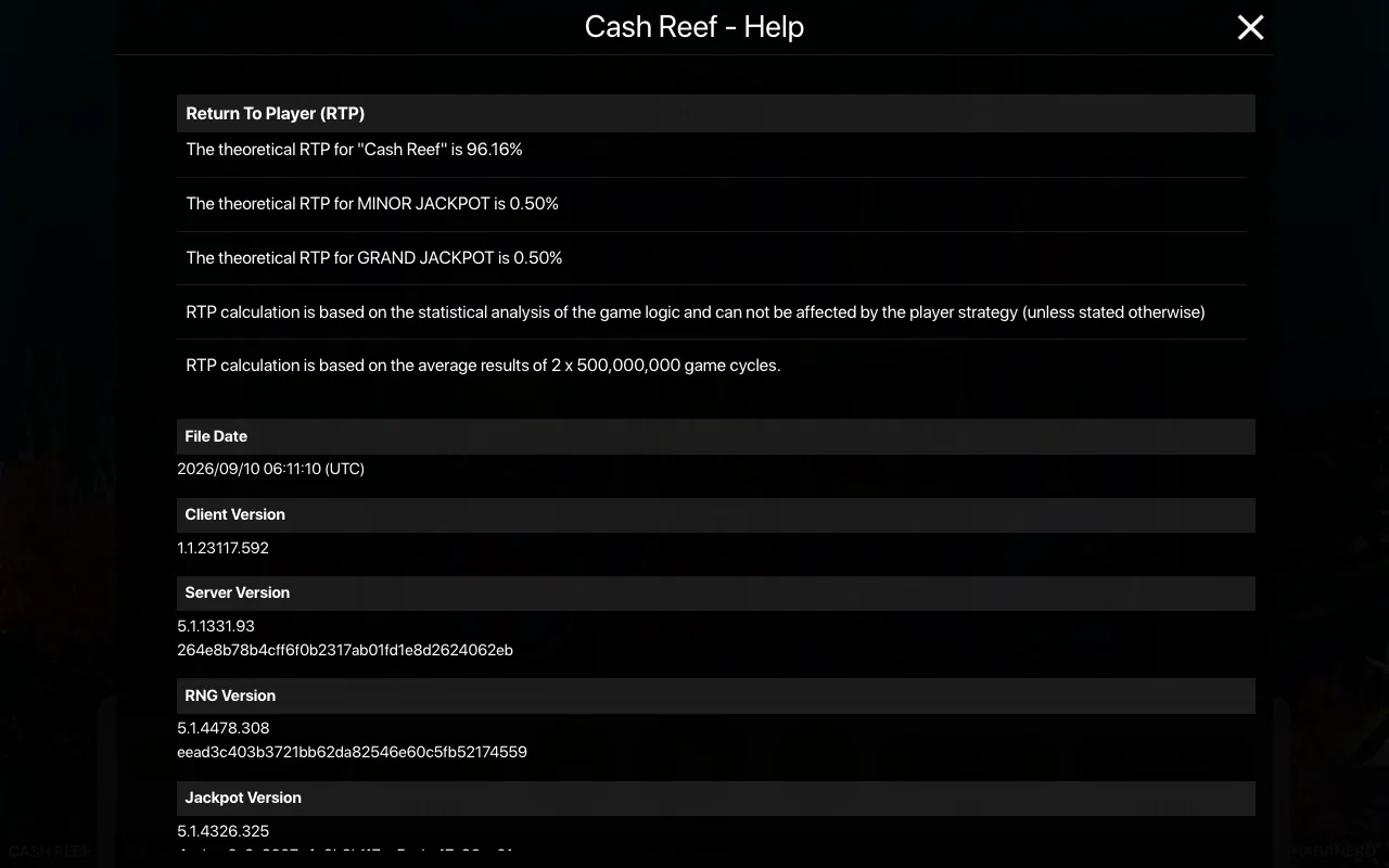 Game rules, page 2 — Cash Reef