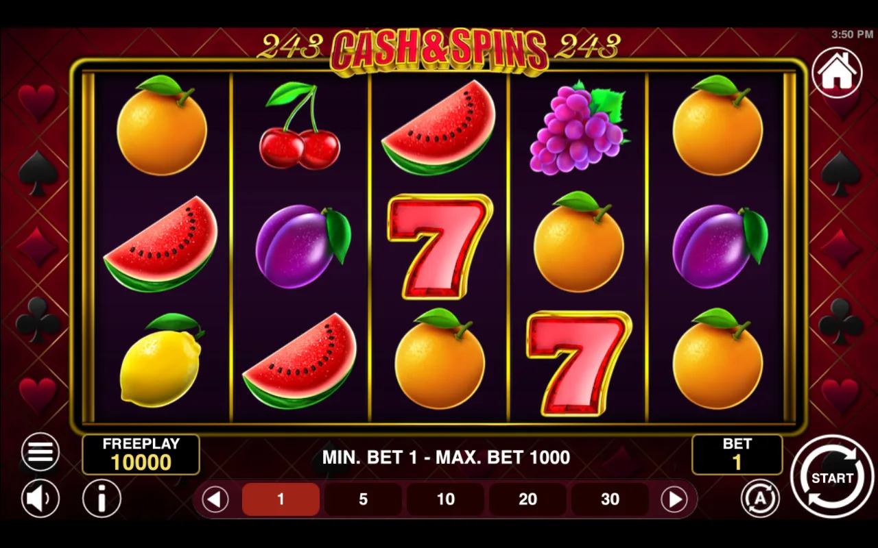 The base game — Cash Spins 243
