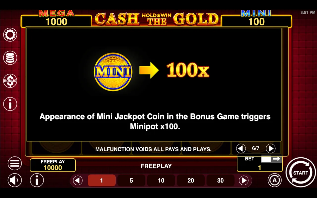 Game rules, page 6 — Cash The Gold Hold And Win