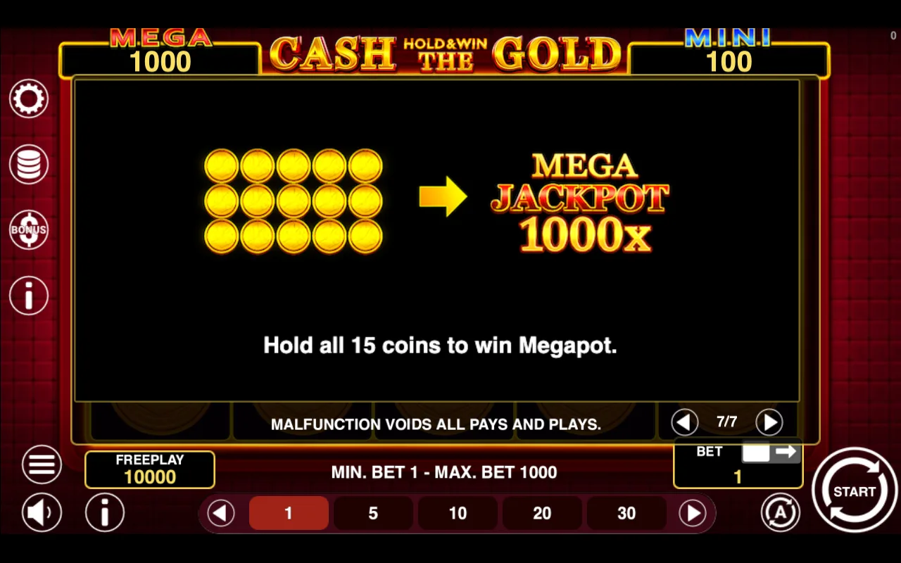 Mega — Cash The Gold Hold And Win