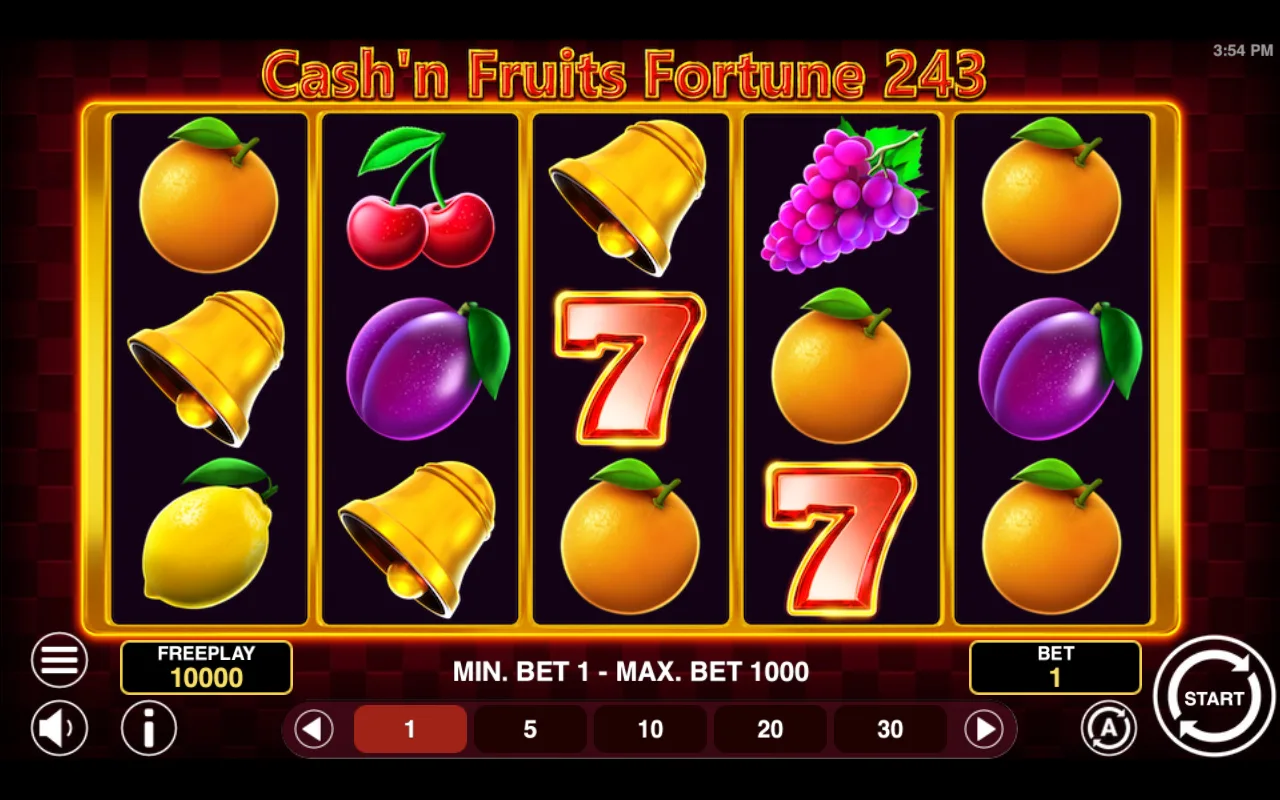 The base game — Cashn Fruits Fortune 243