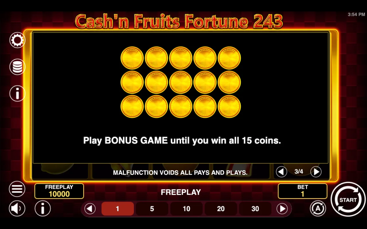 Game rules, page 3 — Cashn Fruits Fortune 243