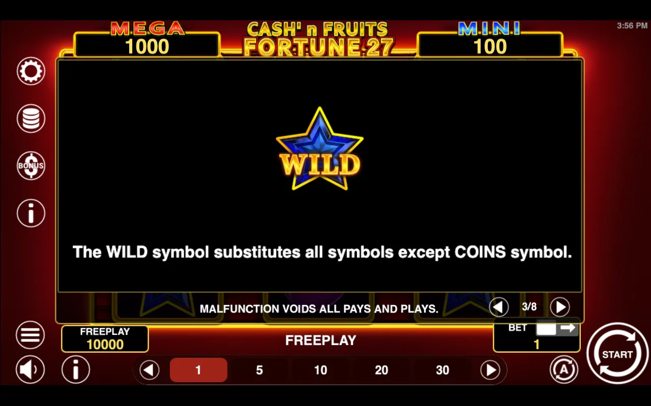 Game rules, page 3 — Cashn Fruits Fortune 27