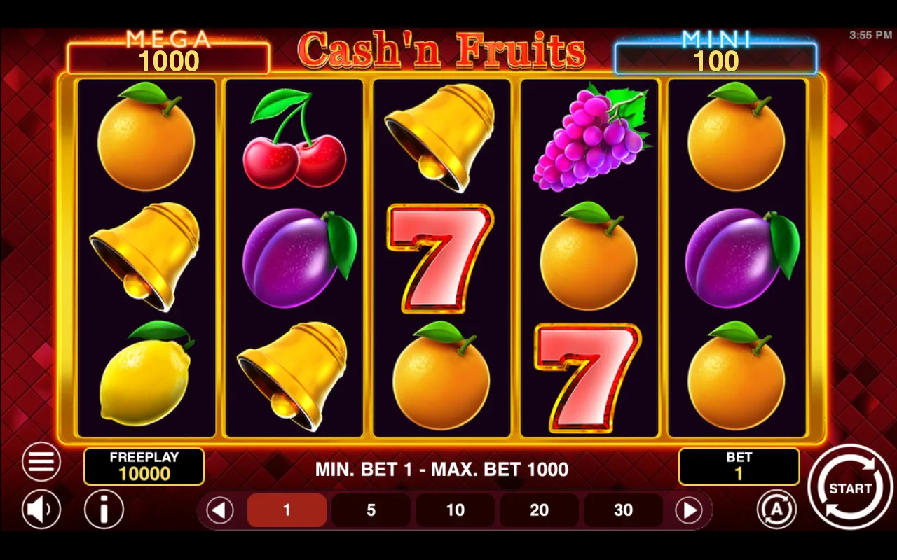 The base game — Cashn Fruits Hold And Win