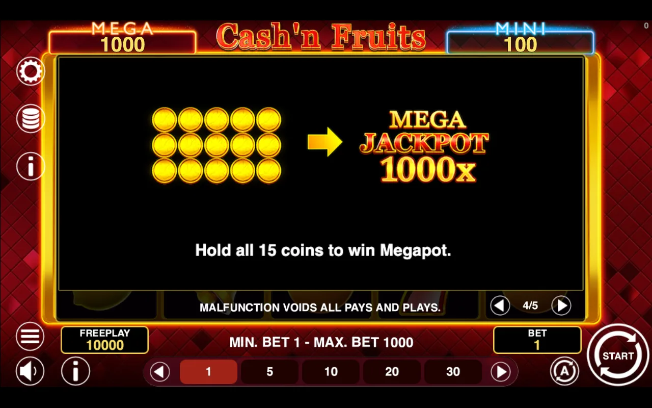 Mega — Cashn Fruits Hold And Win