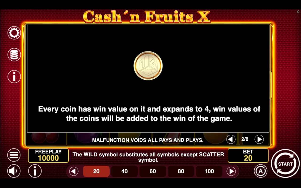 Game rules, page 2 — Cashn Fruits x