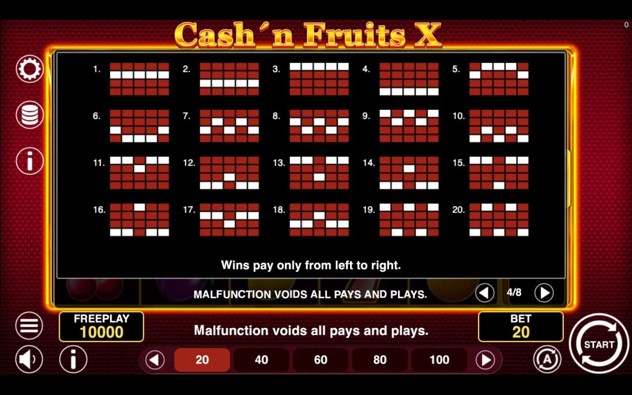 Game rules, page 4 — Cashn Fruits x