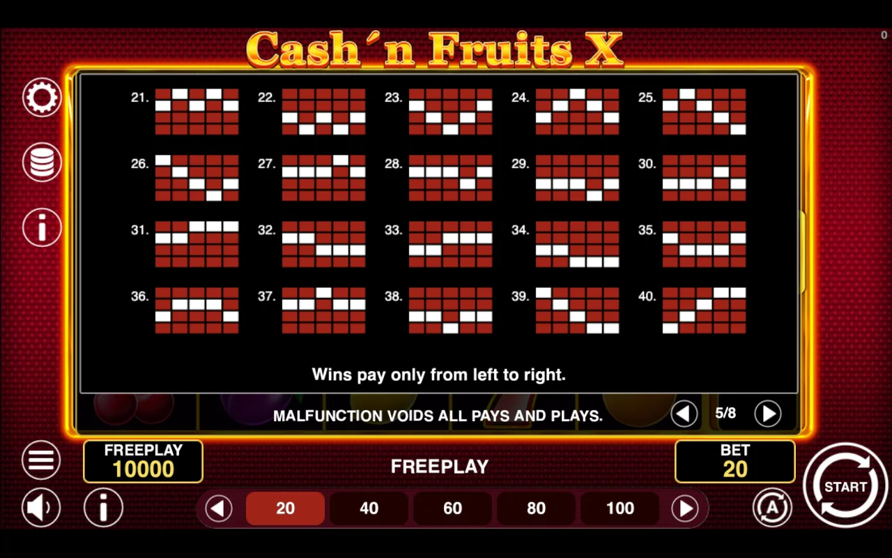 Game rules, page 5 — Cashn Fruits x
