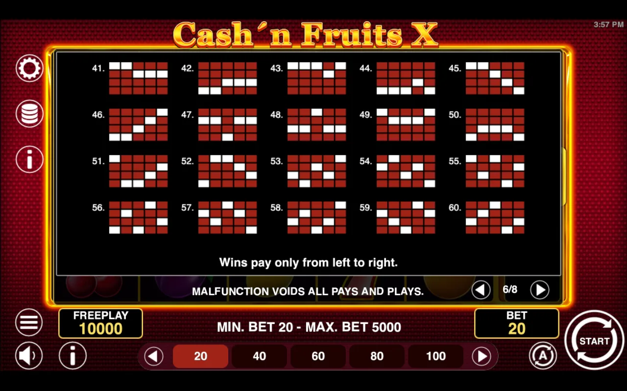 Game rules, page 6 — Cashn Fruits x