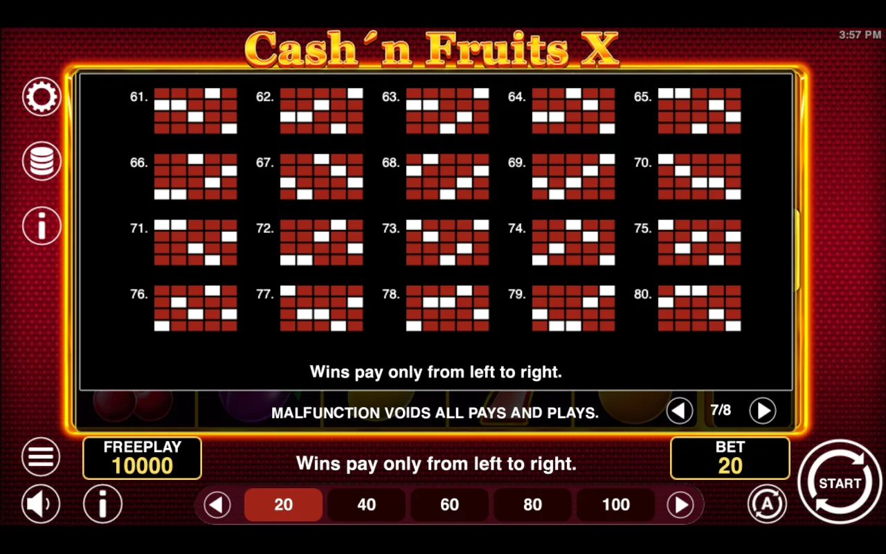Game rules, page 7 — Cashn Fruits x