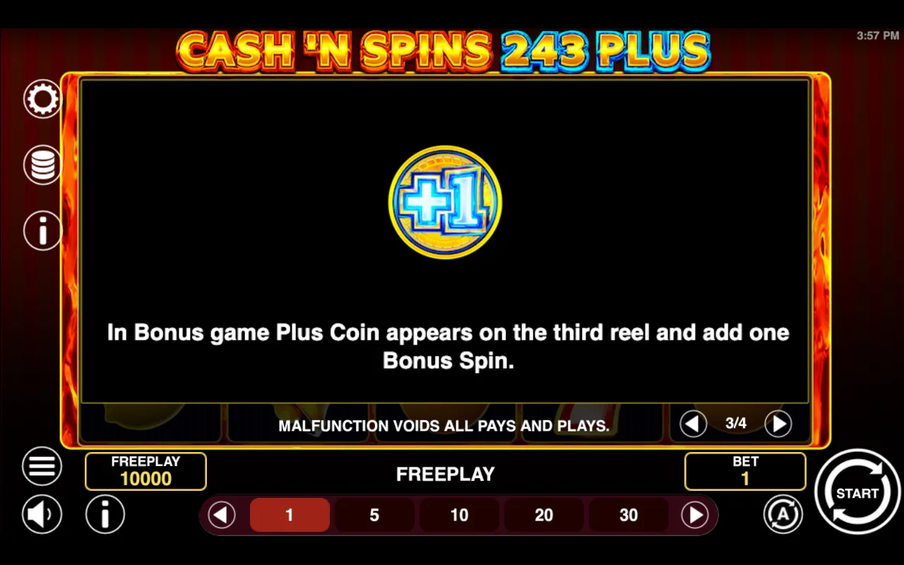 Game rules, page 3 — Cashn Spins 243 Plus
