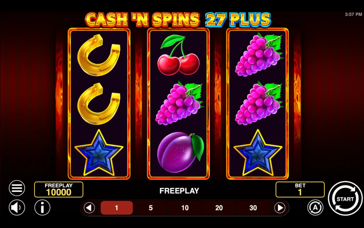 The base game — Cashn Spins 27 Plus