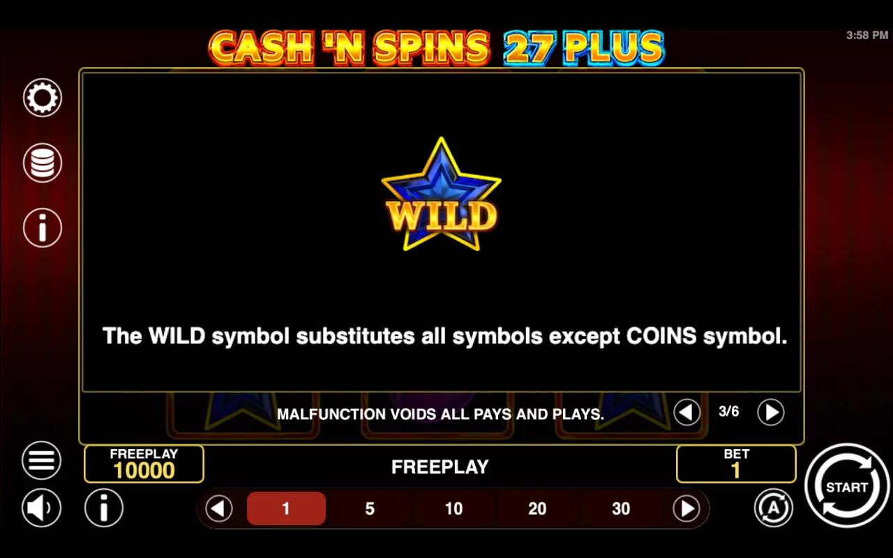 Game rules, page 3 — Cashn Spins 27 Plus