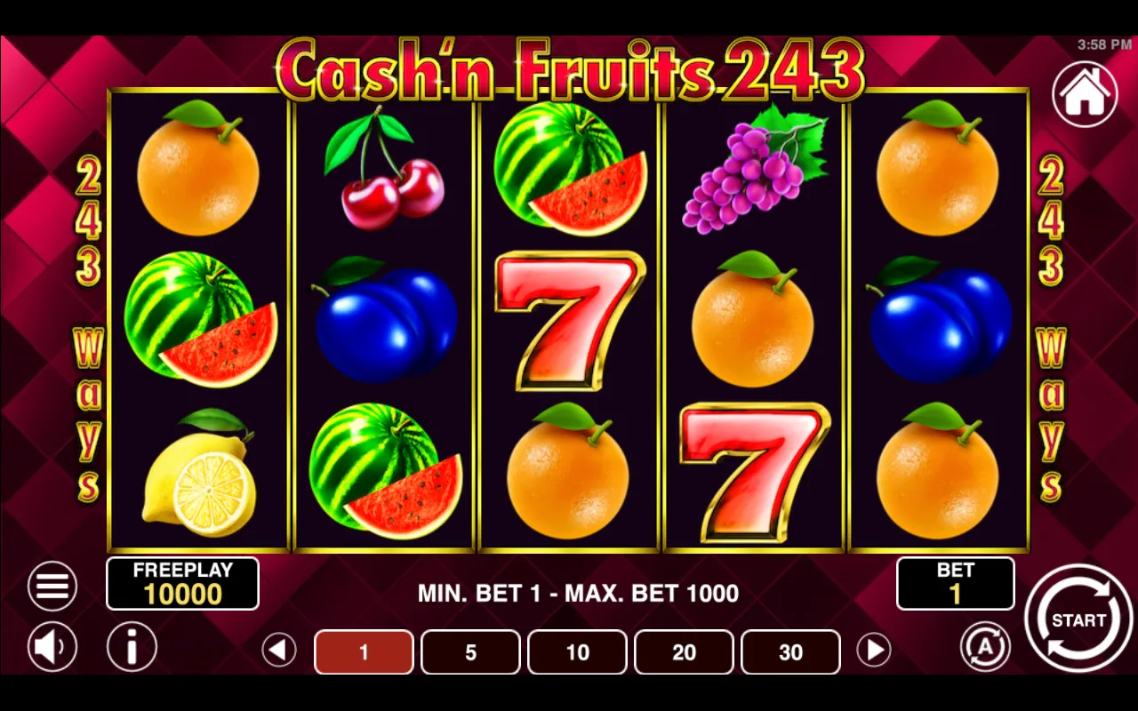 The base game — Cashnfruits 243