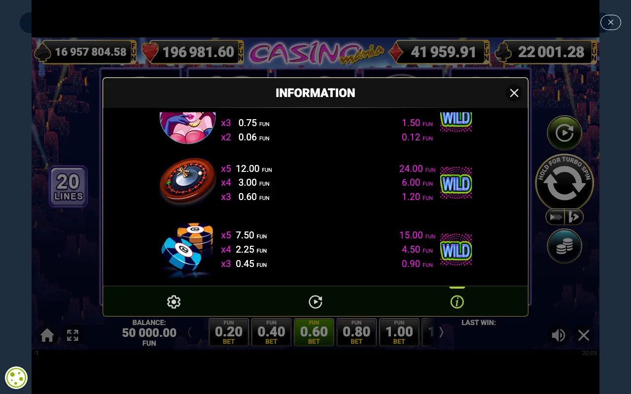 Game rules, page 2 — Casino Mania