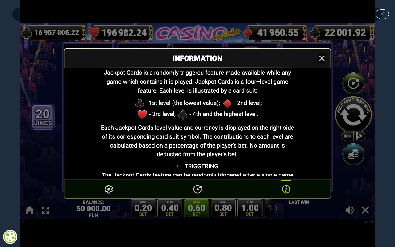 Game rules, page 4 — Casino Mania