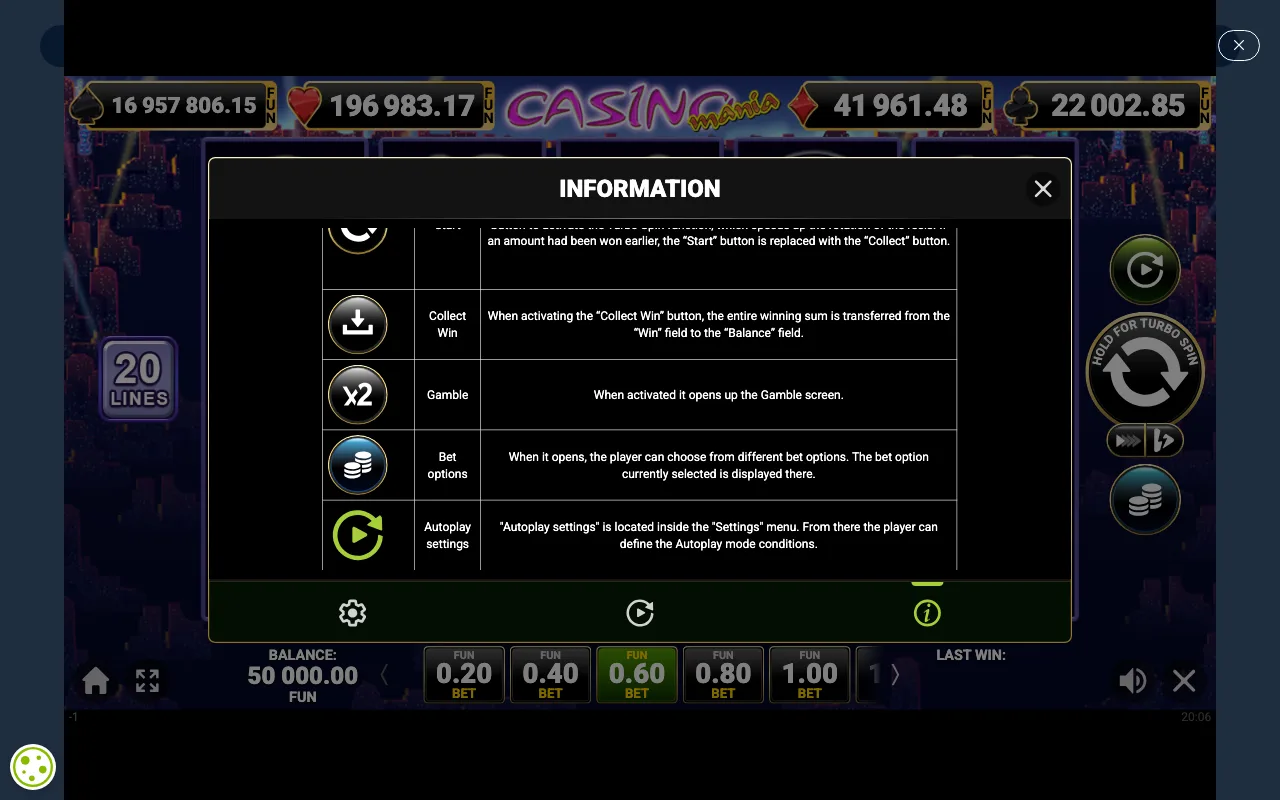Game rules, page 7 — Casino Mania