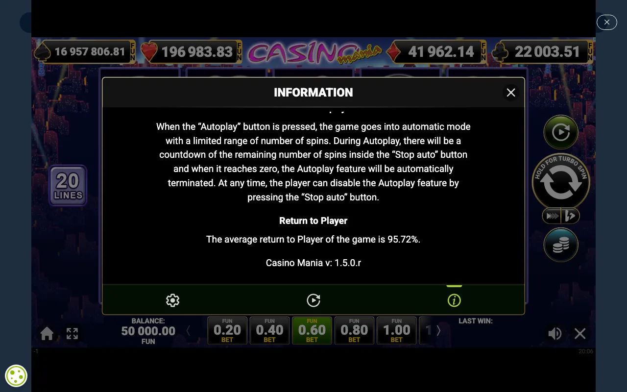 Game rules, page 8 — Casino Mania