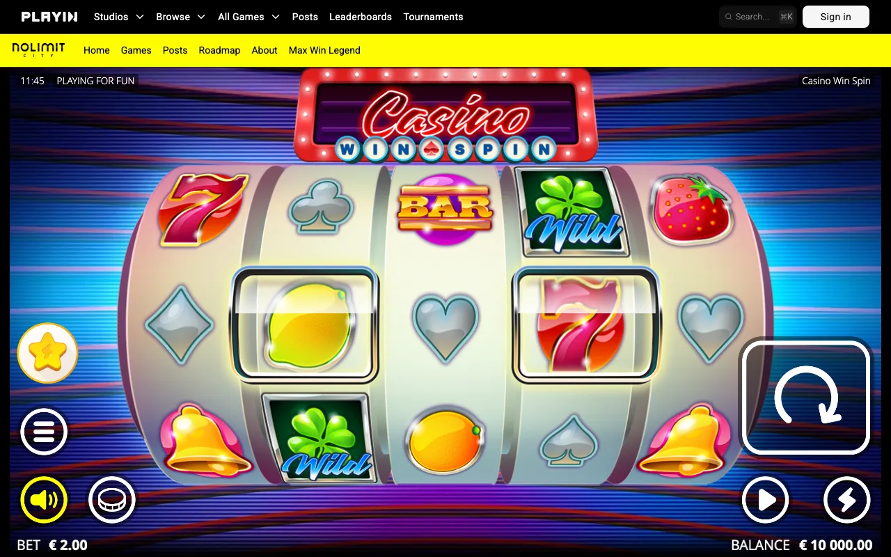 The base game — Casino Win Spin