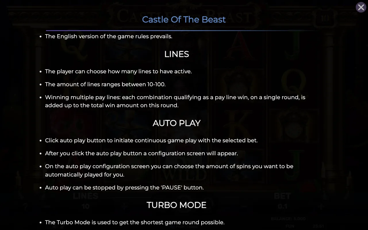 Lines — Castle of The Beast