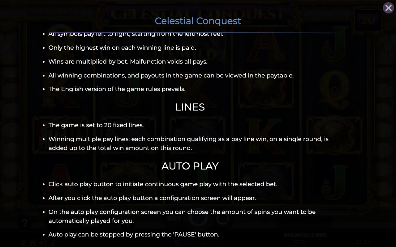 Game rules, page 7 — Celestial Conquest