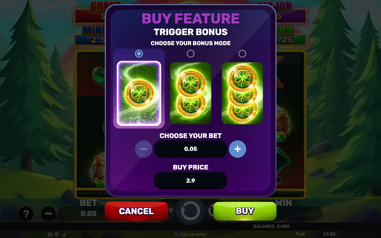 Buying the feature — Celtic Coins Holdhit 3x3