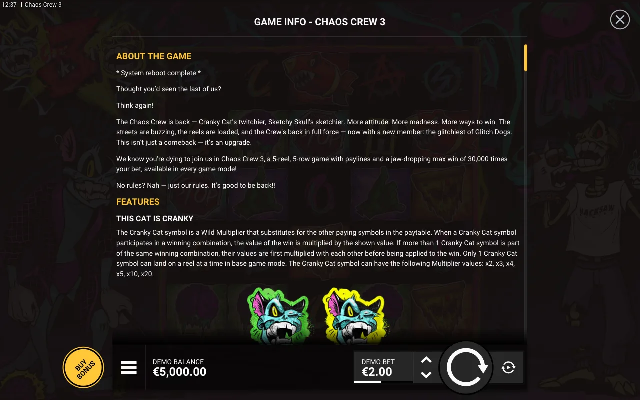Game rules, page 1 — Chaos Crew 3