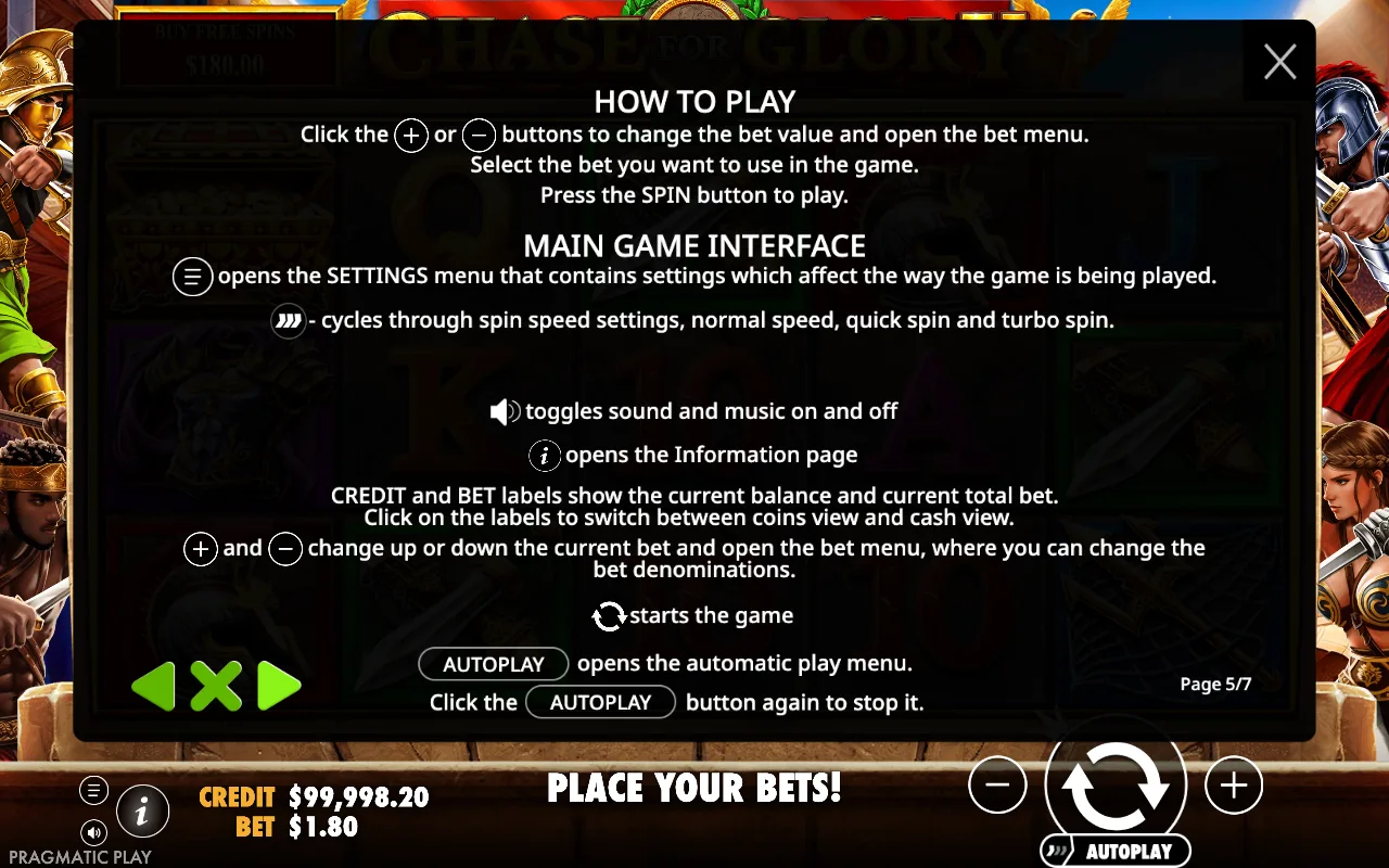 How to play — Chase for Glory