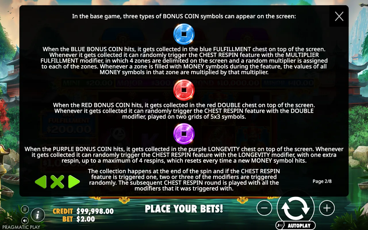 Game rules, page 2 — Chests of Cai Shen 2