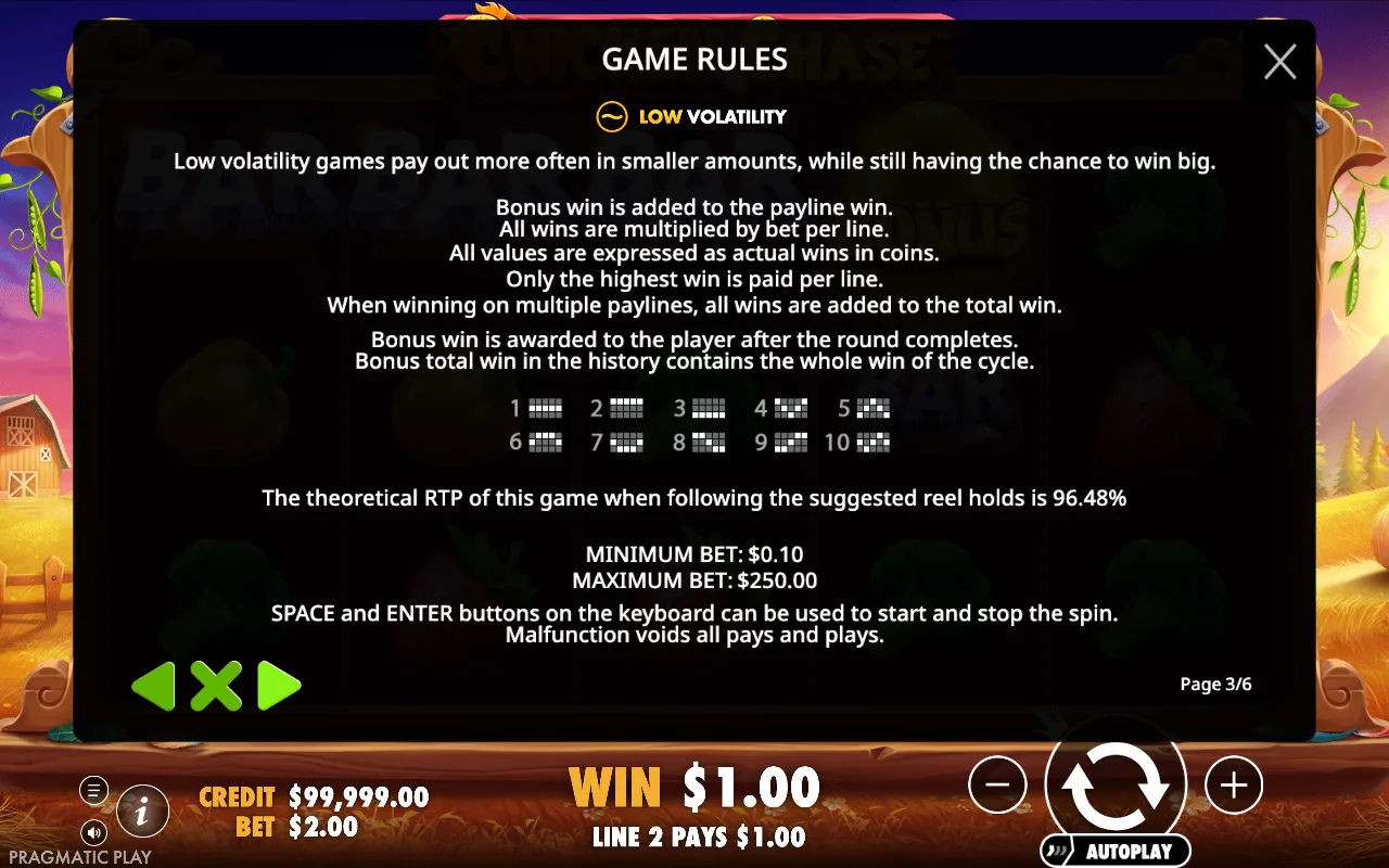 Game rules, page 3 — Chicken Chase