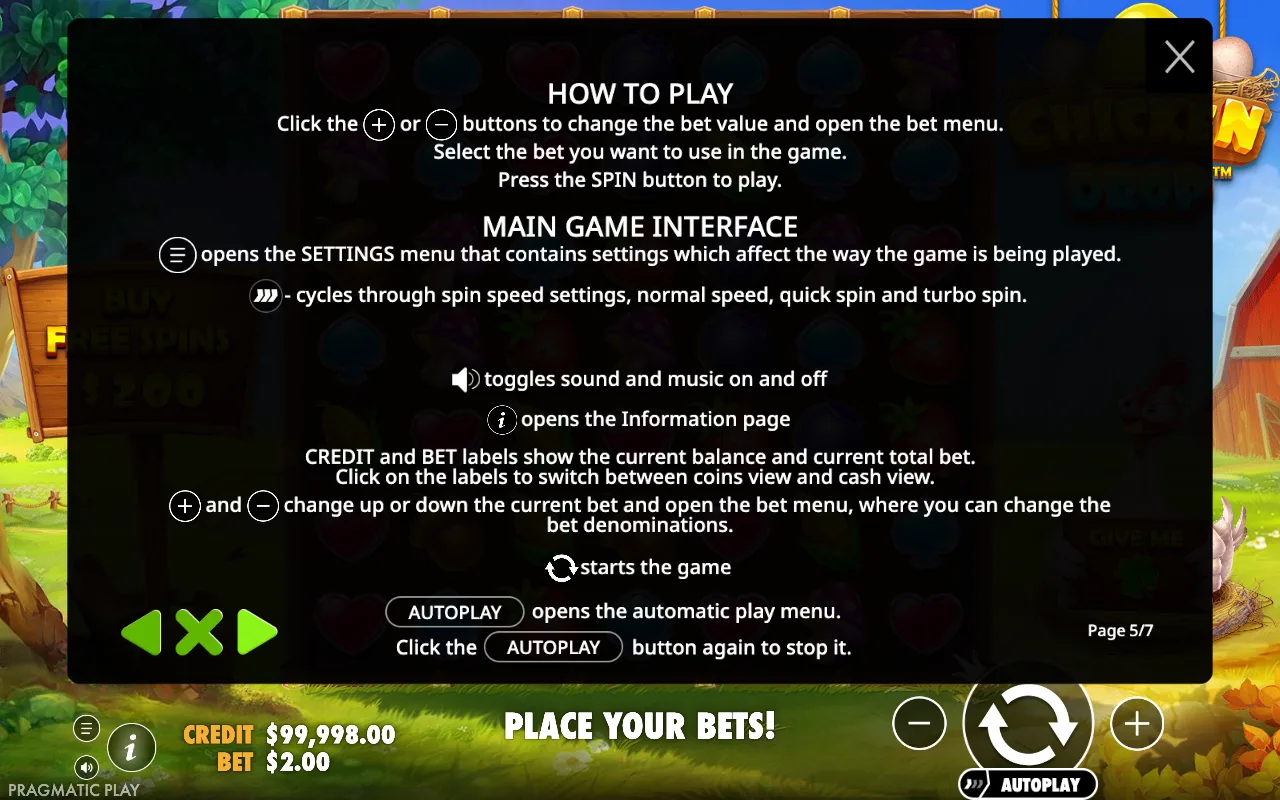 How to play — Chicken Drop