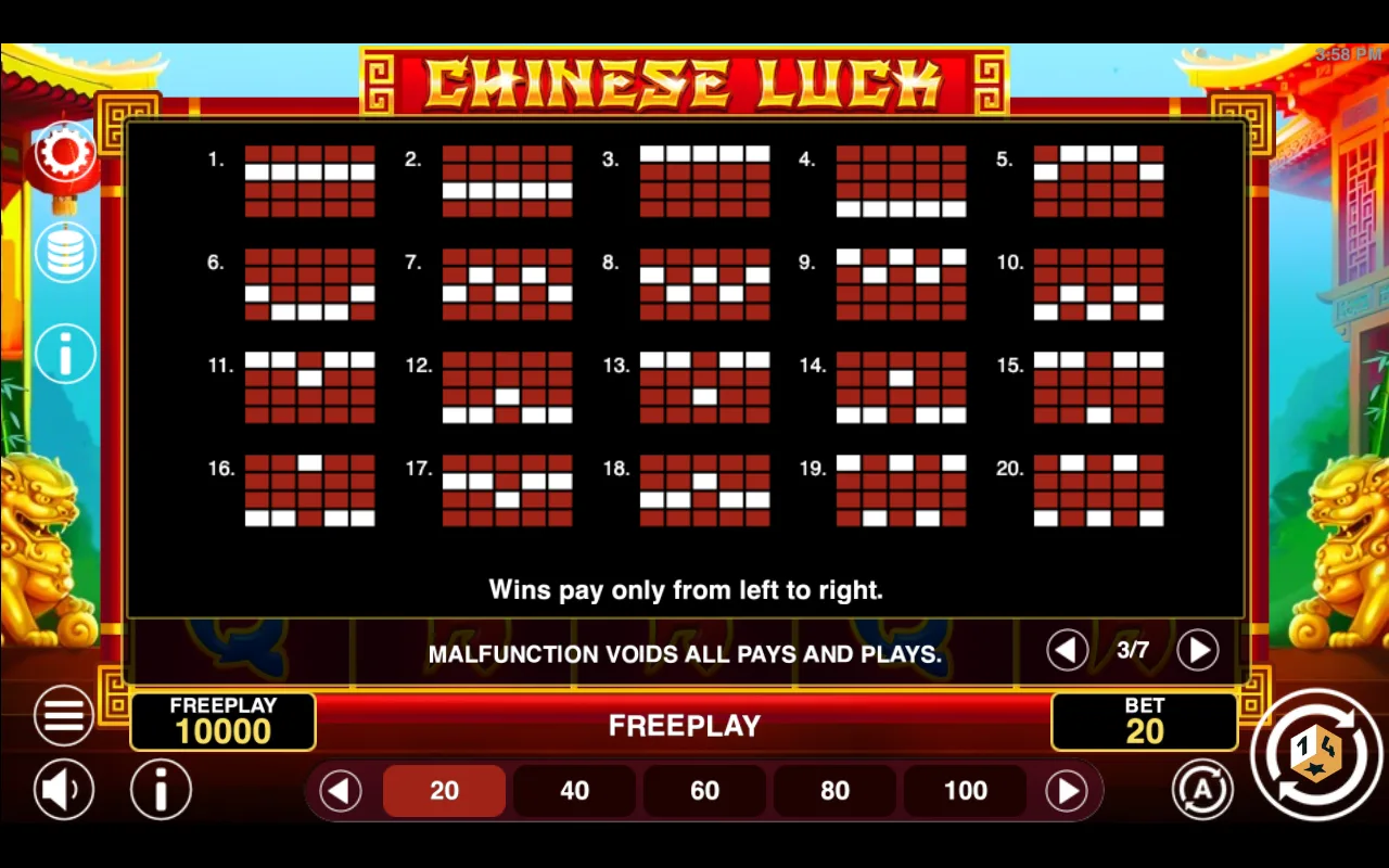 Game rules, page 3 — Chinese Luck